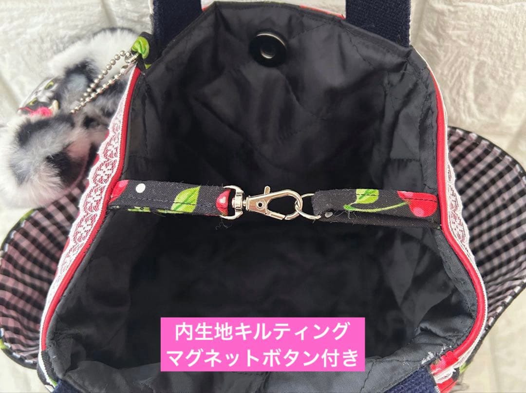 ゆ*ら様 新柄リトル ヤーン ハンターズ　コヤンイサムチョン　さくらんぼトートバ