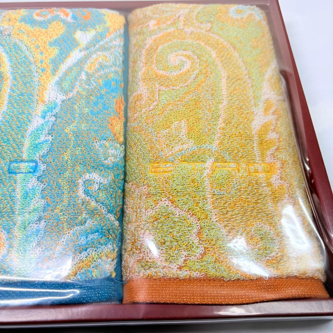 美品　ETRO エトロ　ペイズリー柄　フェイスタオル　ウォッシュタオル