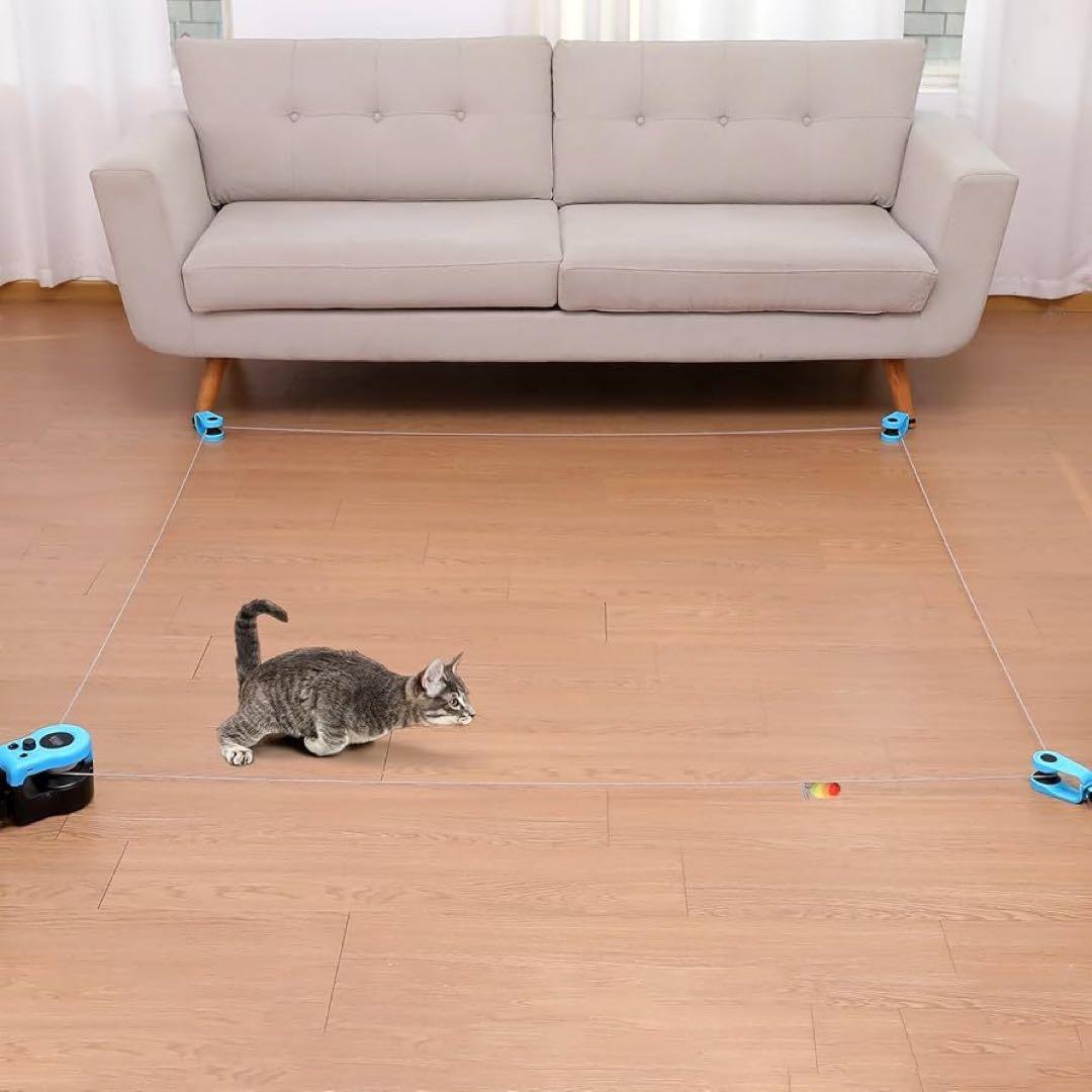 猫おもちゃ 電動 自動 猫じゃらし バッテリー内臓 充電式 猫運動不足解消グッズ