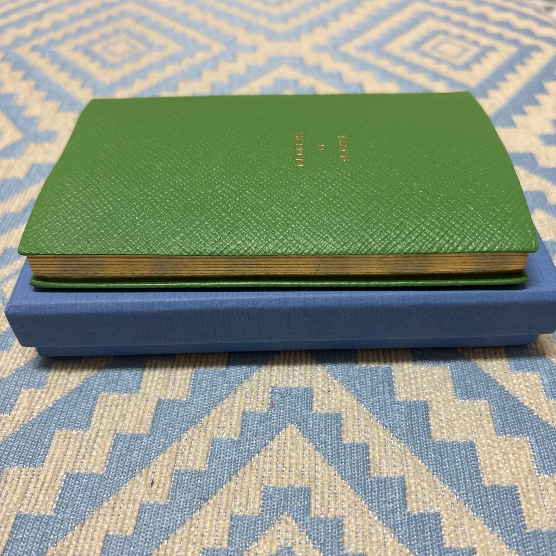 【未使用】SMYTHSON パナマノート グリーン MAKE IT HAPPEN
