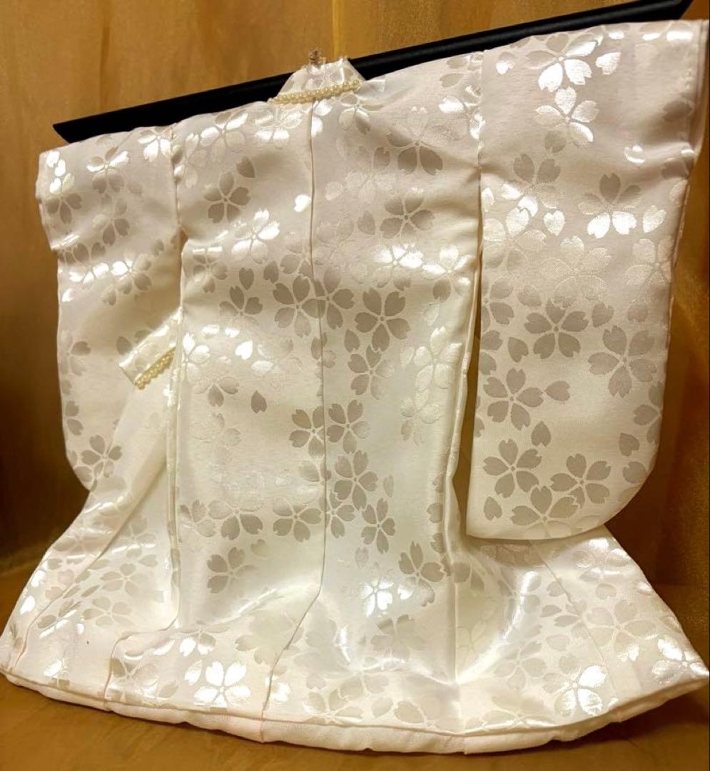 白和柄ミニ和装（ミニ着物）