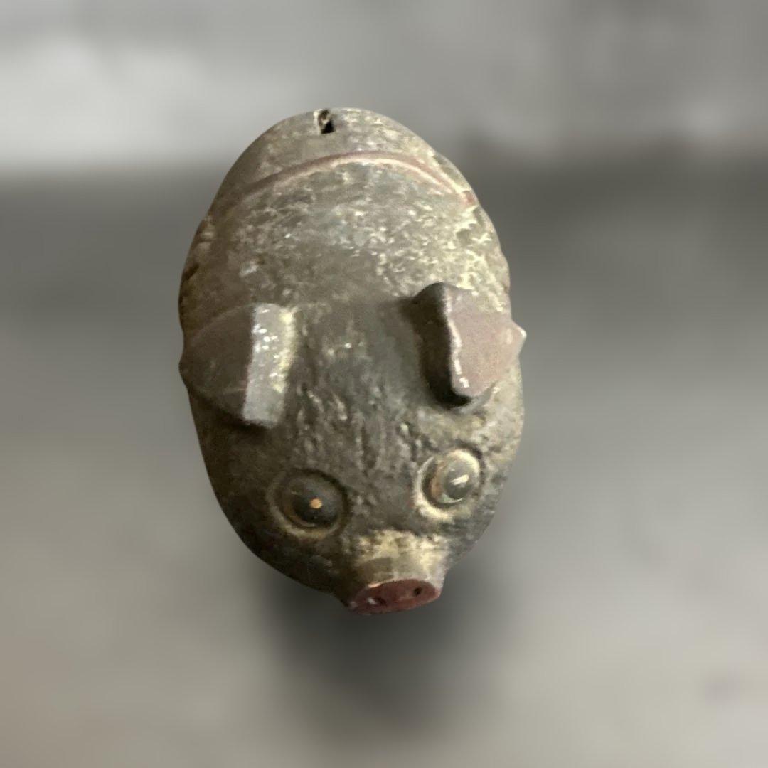 ヴィンテージブタさん貯金箱希少品❣️豚の形の陶器貯金箱