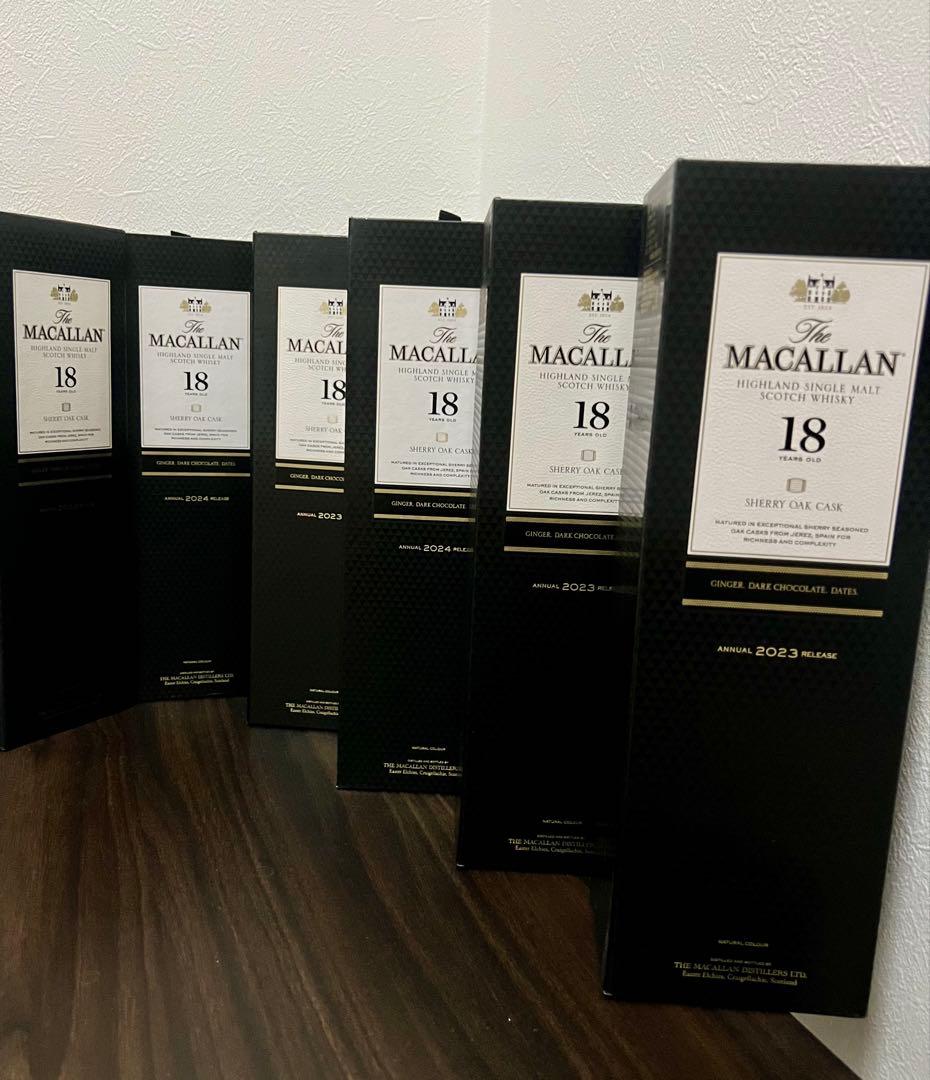 【マッカラン】18年　空き瓶2本　専用箱6箱