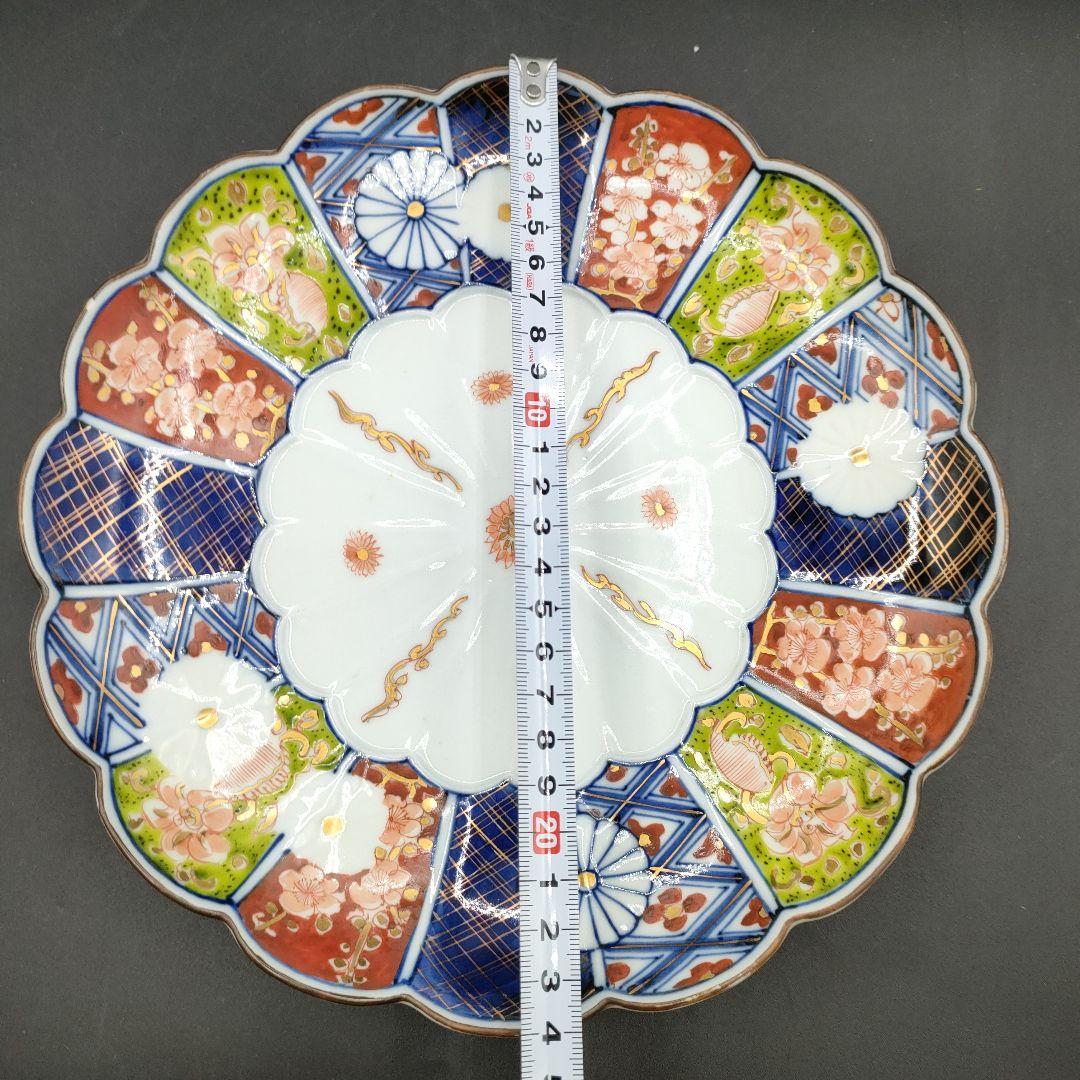 奇玉宝鼎之珍　伊万里焼　八角形の花柄装飾皿 直径24.5cm　（1）