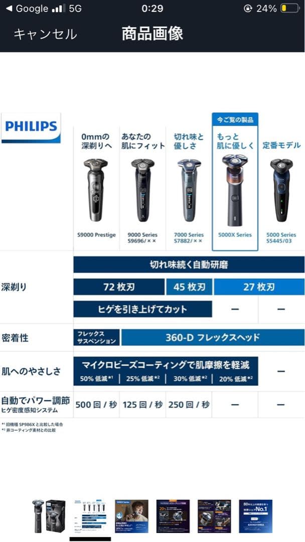 限定価格フィリップスシェーバー5000Xシリーズ X5006/05