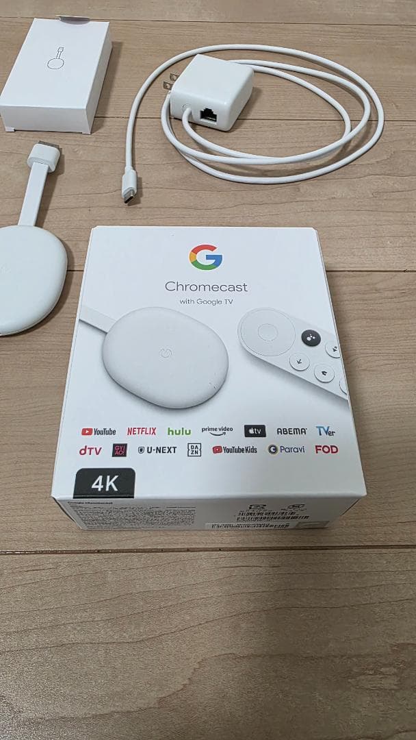 Chromecast 4K GoogleTV セット 有線LANアダプタ付 美品