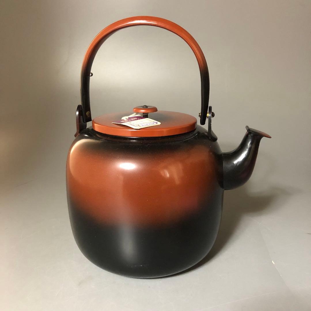 ◆610◆茶道具 腰黒 水注 水次 薬缶（腰黒やかん）ヤカン 裏千家 日本製
