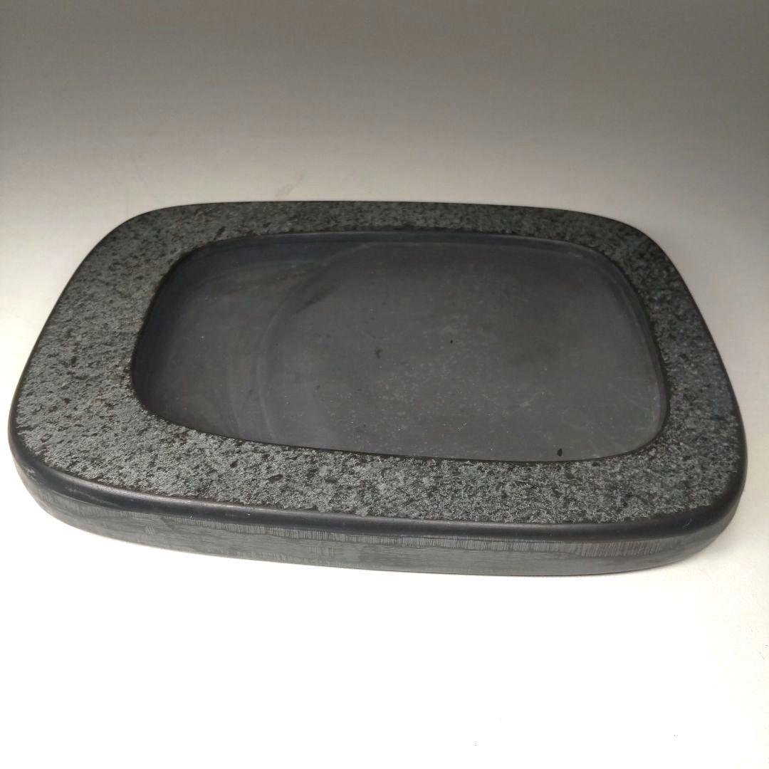 美品 若田硯 紫仙刻 長崎対馬