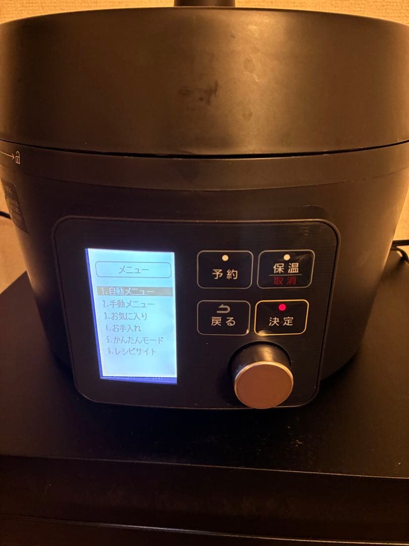 電気圧力鍋 アイリスオーヤマ 4L ブラック