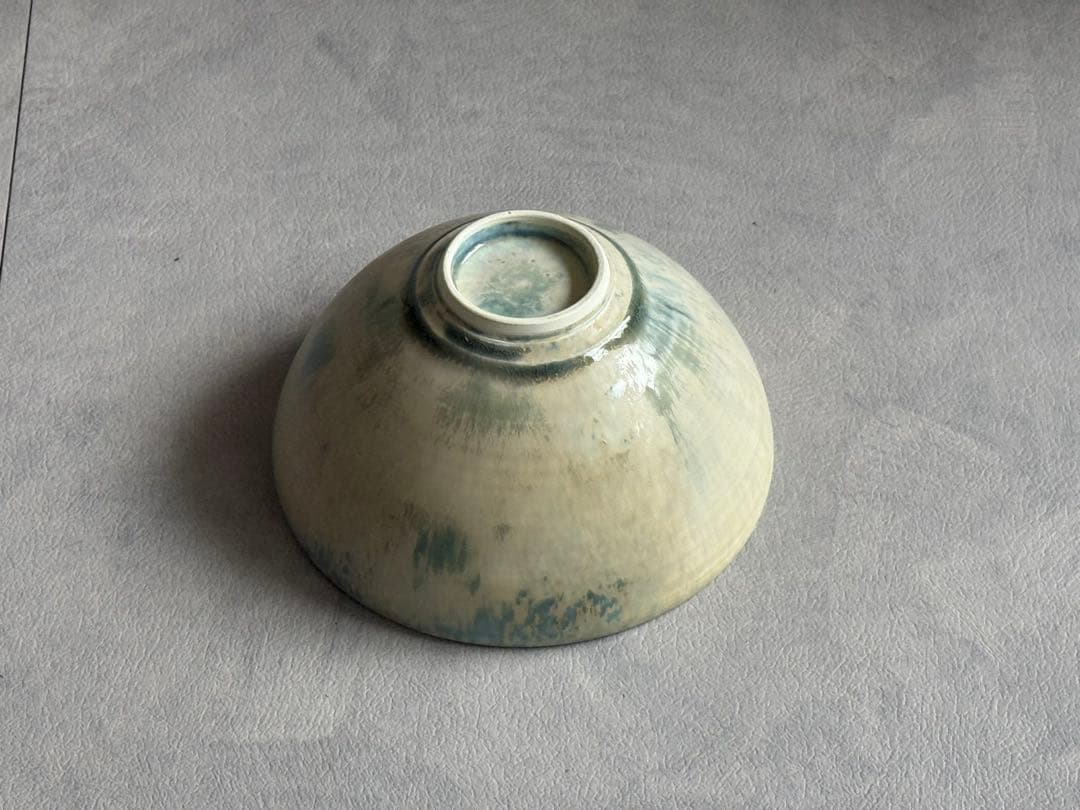 中園晋作　陶器ボウル 緑青色
