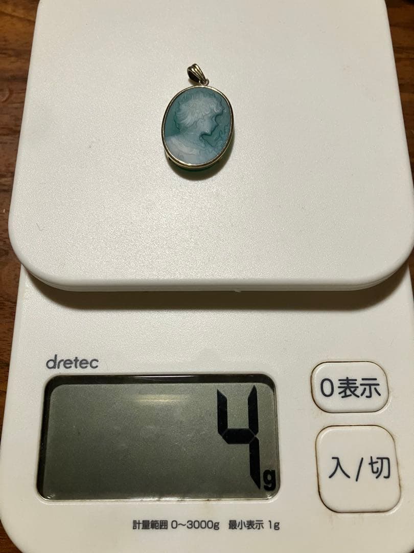K18 カメオ　刻印　サイン有り