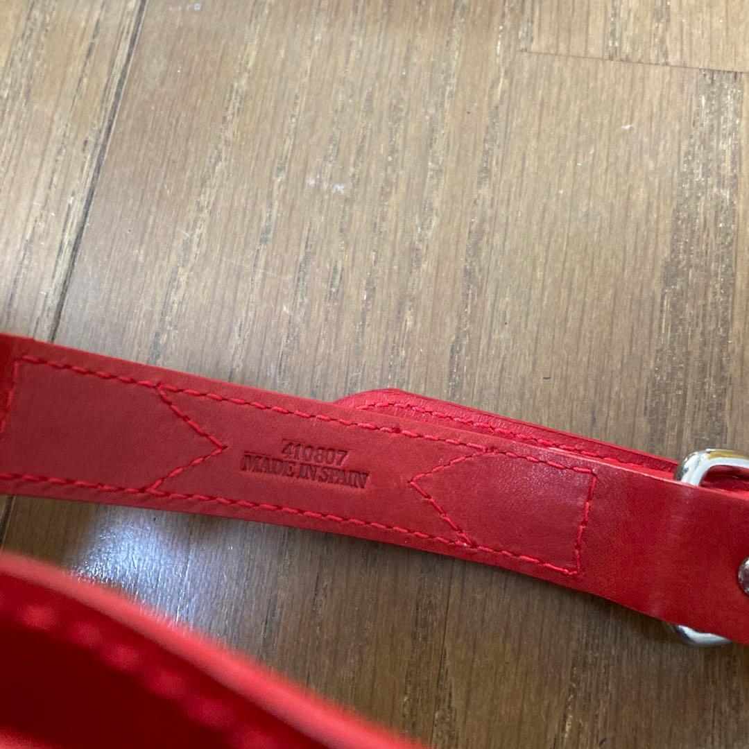 LOEWE レッド レザー使用 犬用リード 赤 未使用 ロエベ
