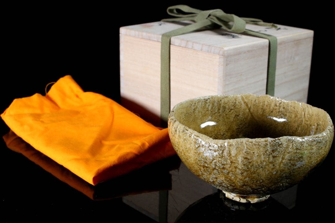 M11-5 古美術品 瀬戸焼 加藤春鼎 瀬戸碗 13cm 共箱 茶碗 茶道具