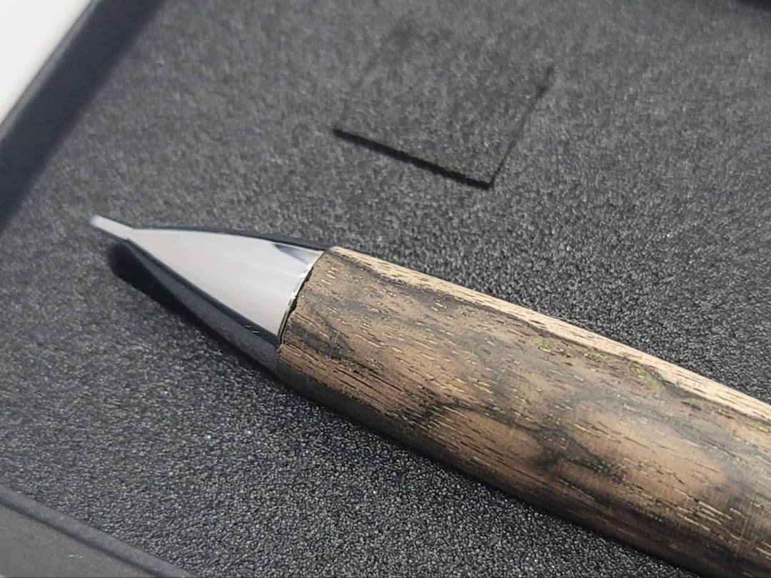 新品　こぶた工房　黒柿孔雀杢　極上　シャープペンシル0.5