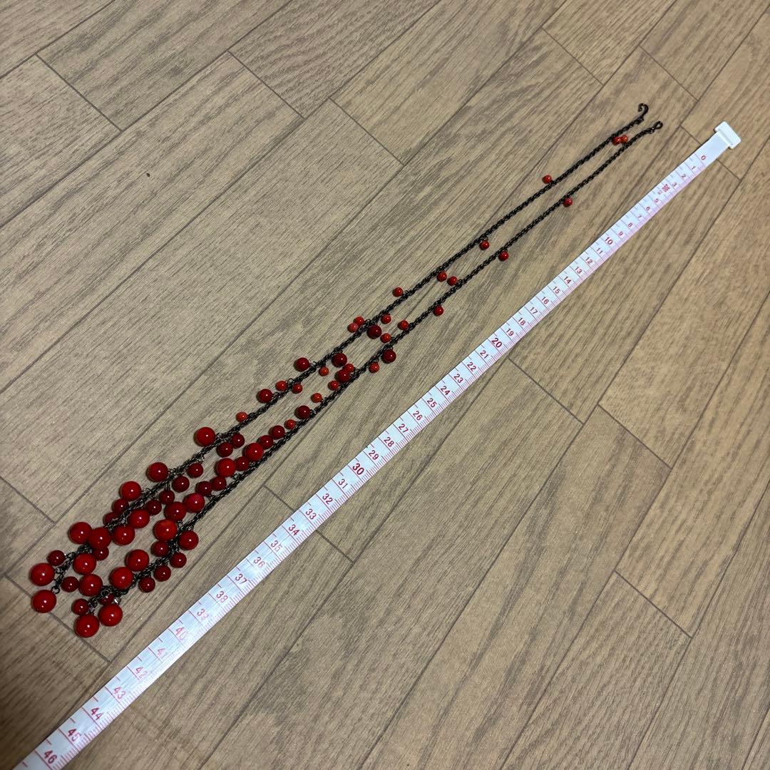 赤珊瑚ネックレス⭐️ハンドメイド