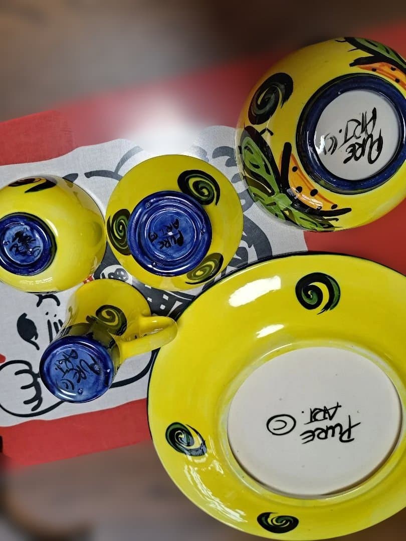 サボテンデザイン陶器食器セット