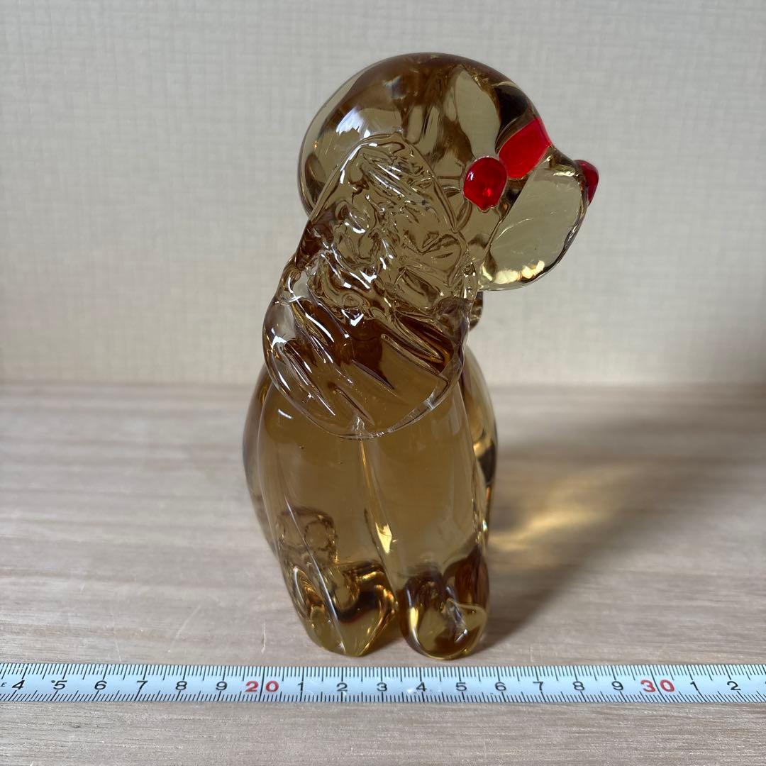 ベネチアングラス　ヴェネツィア　犬の置物　オブジェ　ガラス製　工芸品