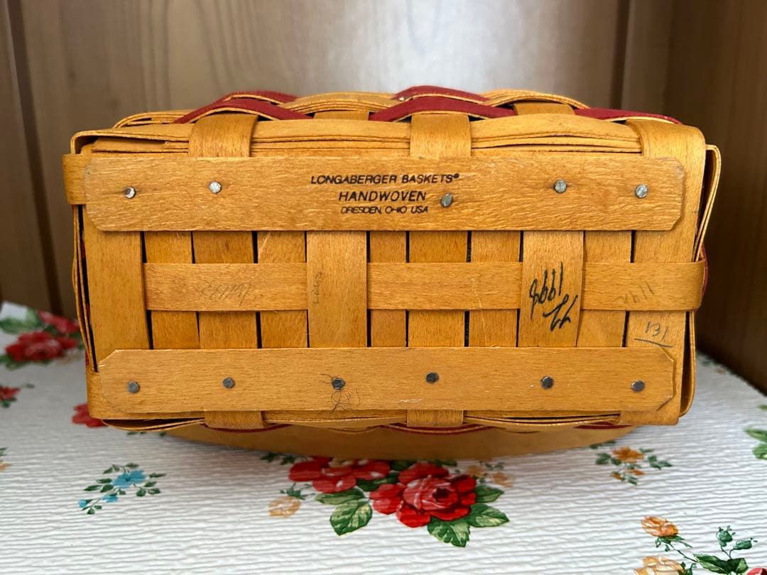 ロンガバーガー　longaberger 小物入れ　木製バスケット②
