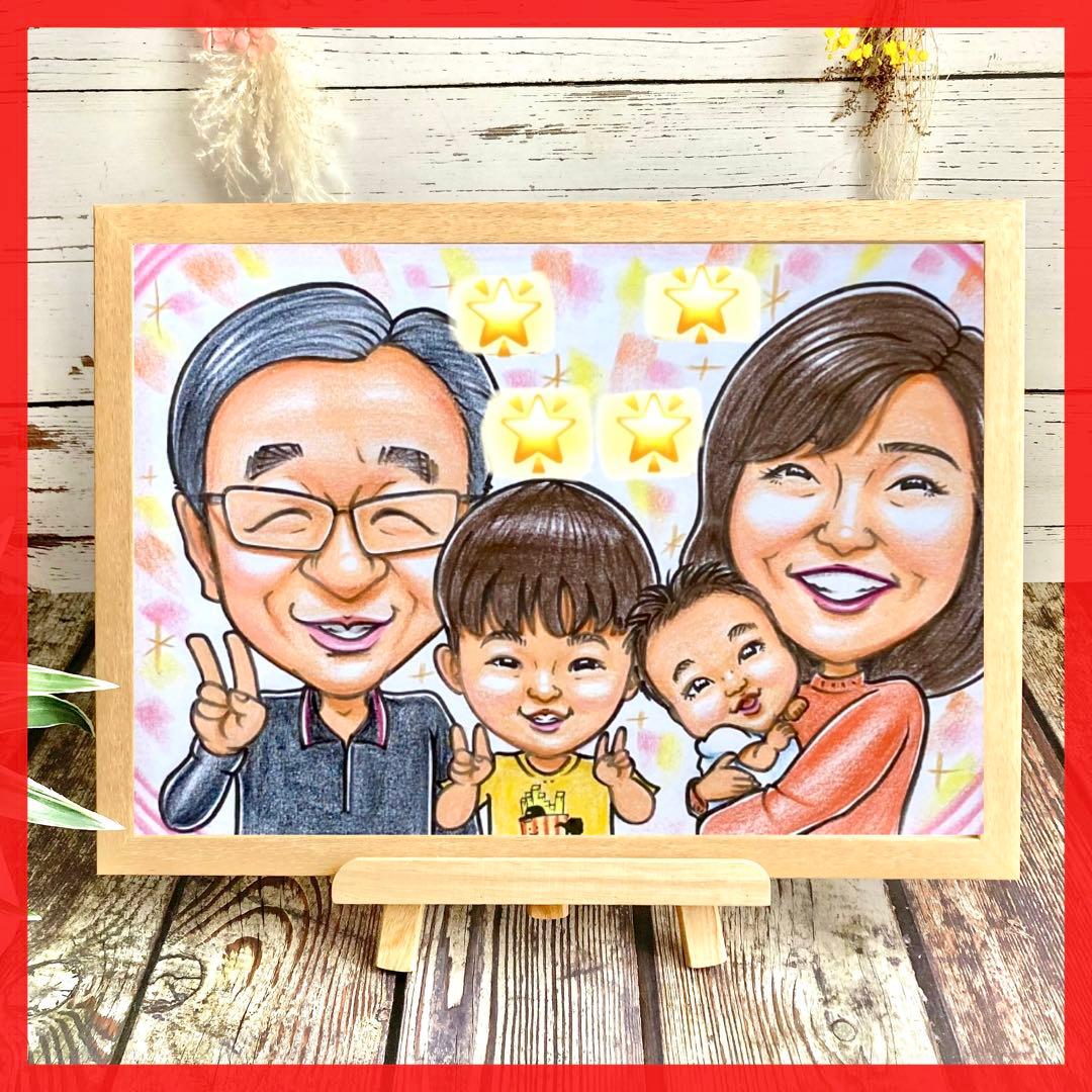 似顔絵オーダー　結婚祝い　誕生日　記念日　母の日　新築・引っ越し祝い　退職祝い