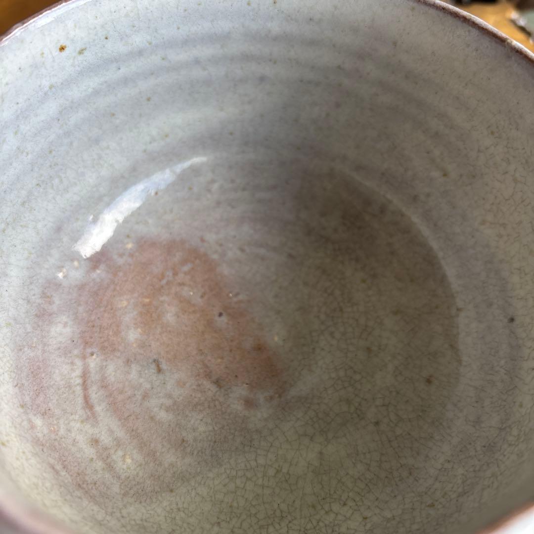 蓮光山 上田真ニ造 共箱 萩焼 抹茶碗 茶道具