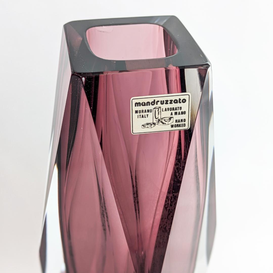工芸品 Murano Glass Vase (Purple)