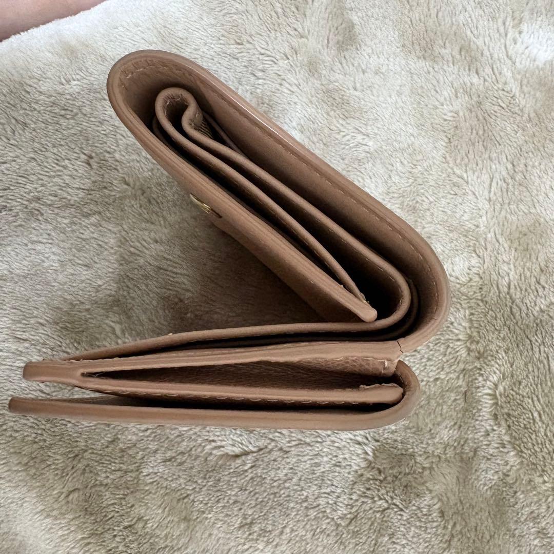 DIOR 三つ折り財布 ピンク