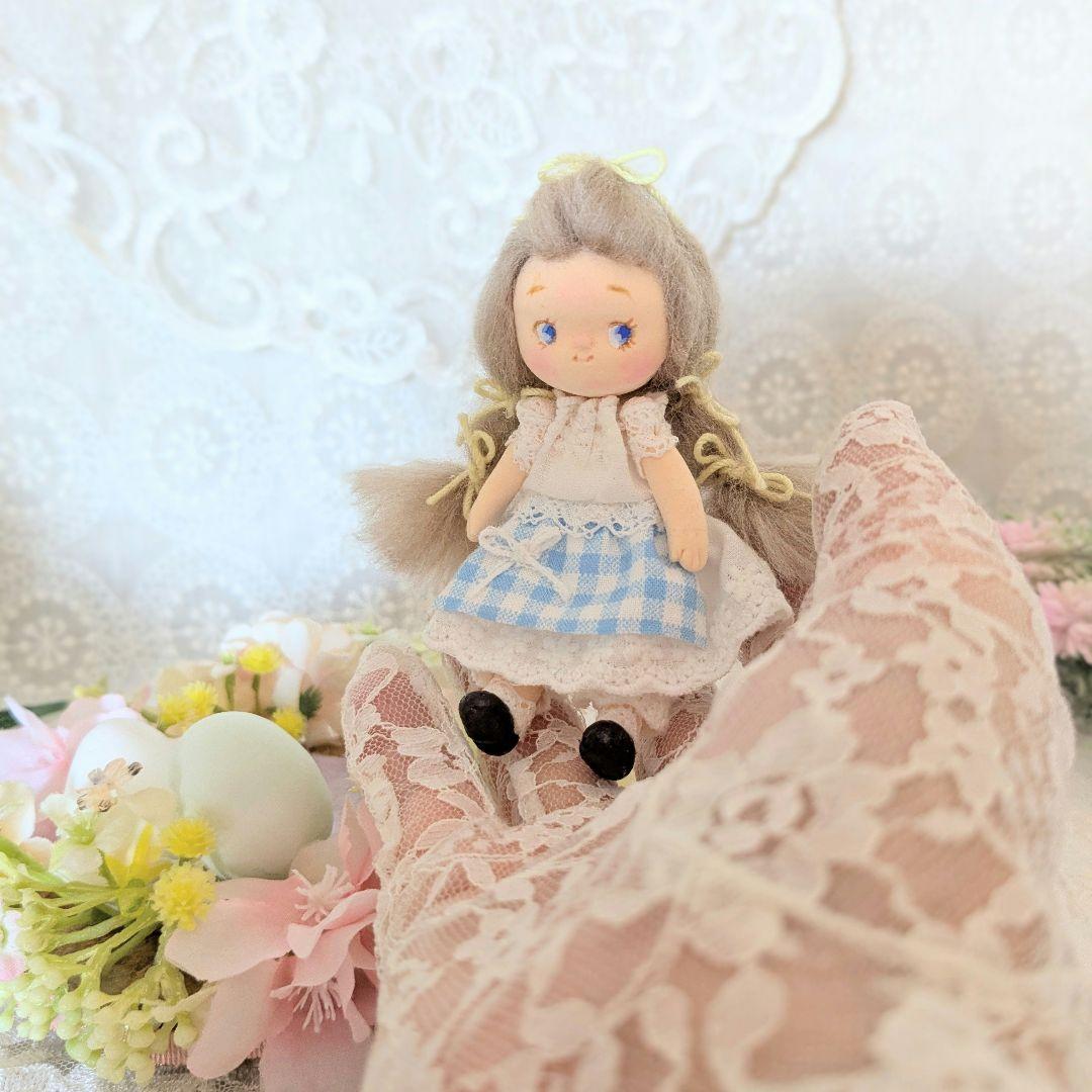 №15＊樹脂粘土人形＊創作人形＊イースターうさぎドール＊ドールハウス