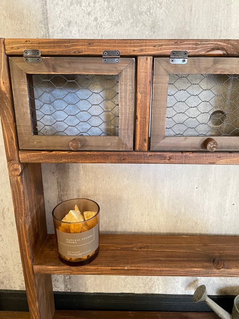 ハンドメイド　収納棚　ラック　ナチュラル　アンティーク風　インテリア　家具