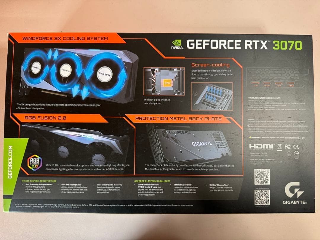 GIGABYTE GeForce RTX 3070 本体