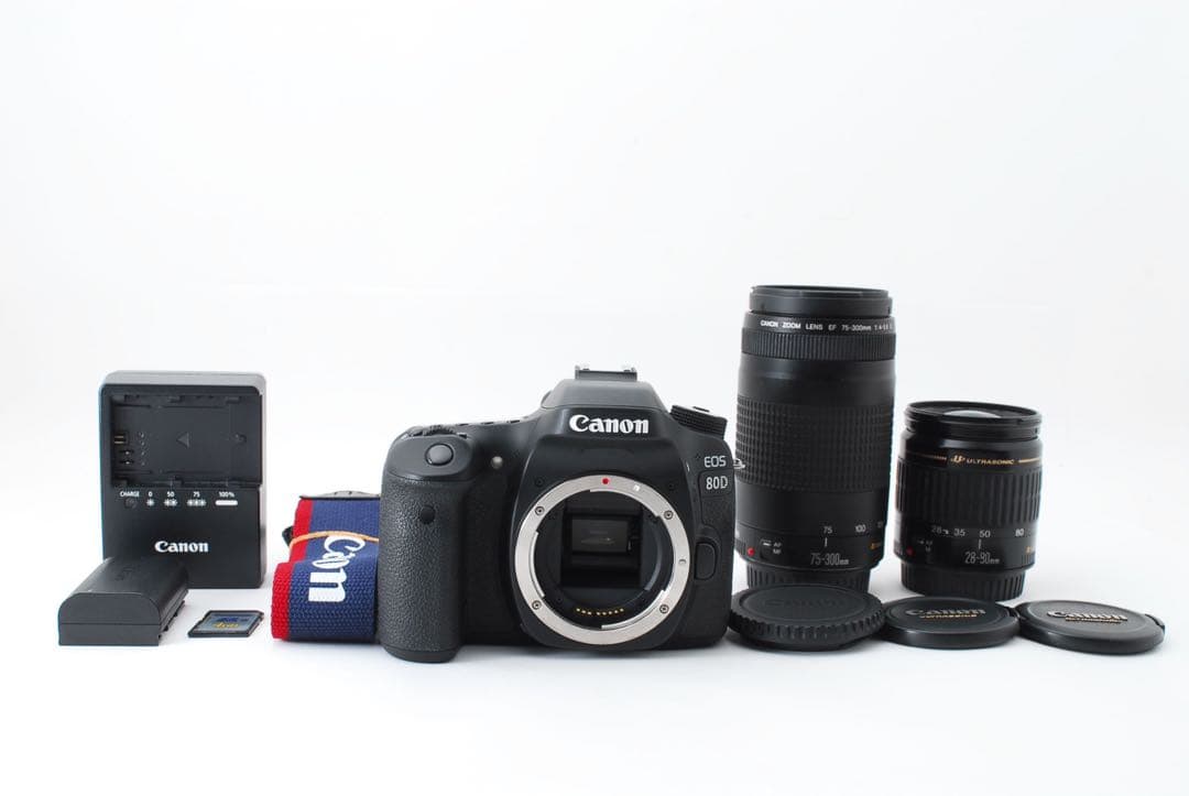 Wi-Fi/動画/Canon EOS 80D標準&望遠ダブルレンズセット
