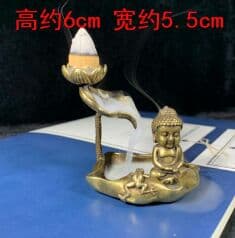 純銅莲花逆流香置品画境莲花禅意香託