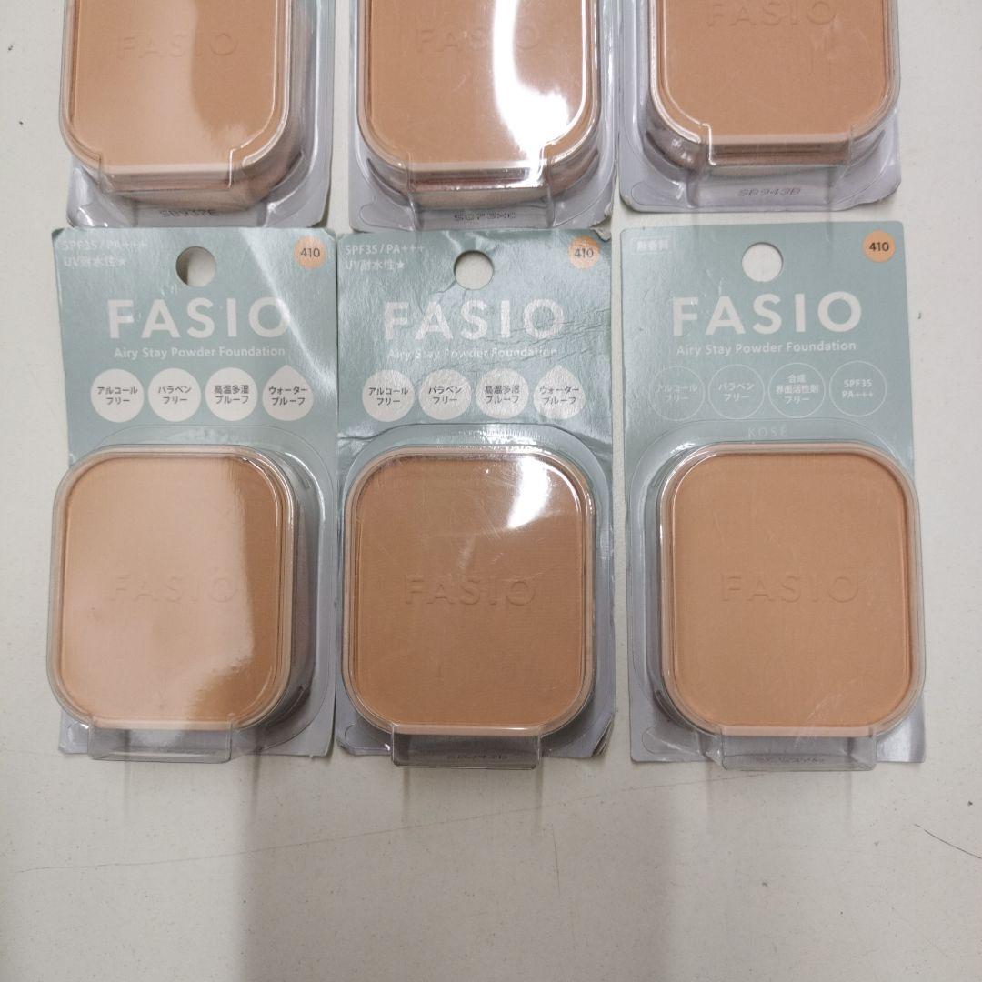 6個セット ファシオ エアリーステイ パウダー 410 オークル 10g