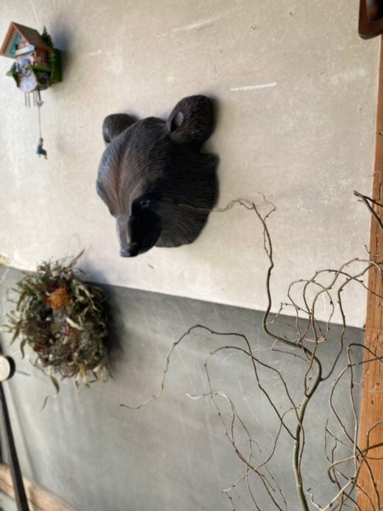 ビンテージ   ウッドベア  オブジェ