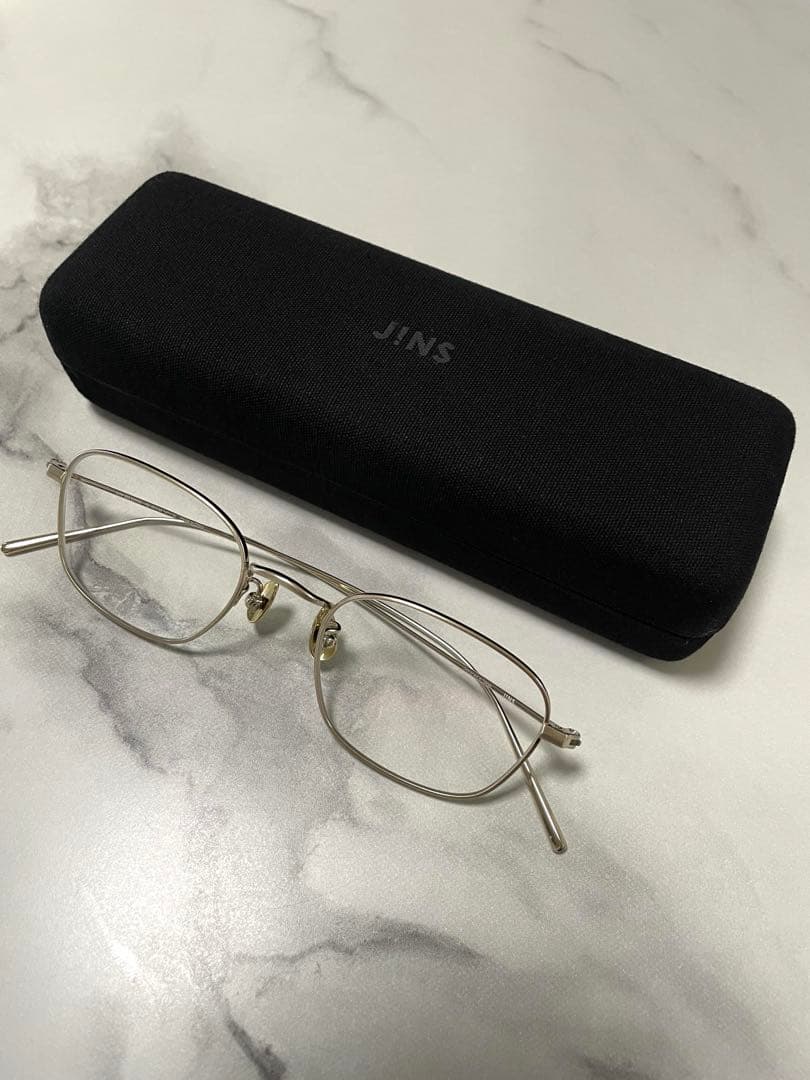 【JINS】廃盤品　チタンフレームメガネ