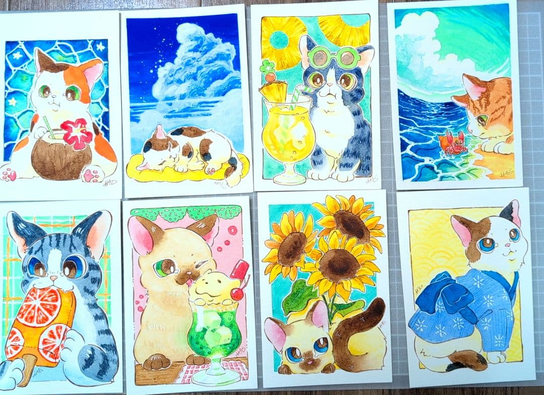 けいさま　原画　水彩　浴衣