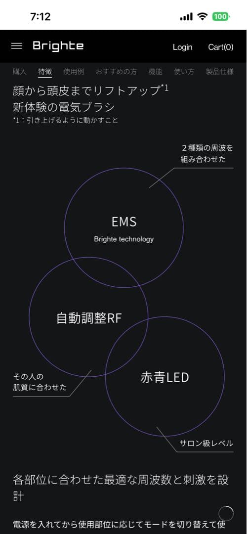 Brighte ELEKI LIFT 美顔器新生活セール中