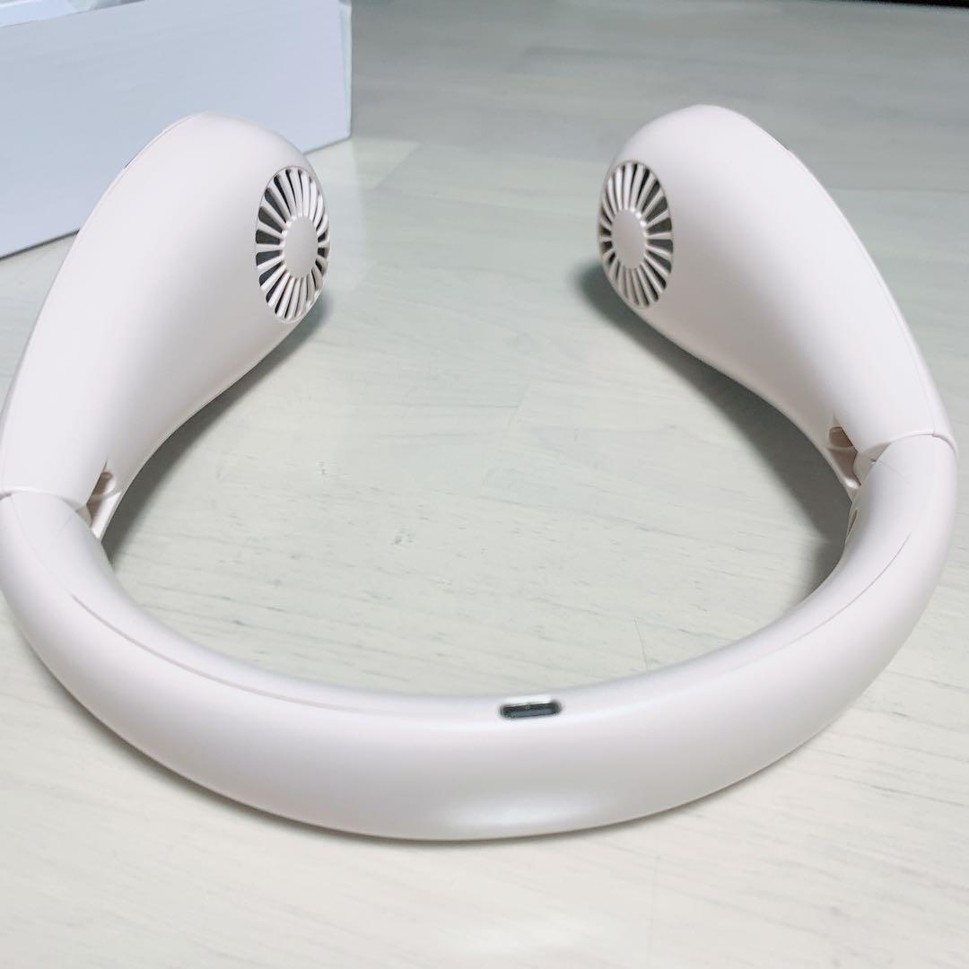新品 ネッククーラー 首掛け扇風機 ネッククーラー 羽なし急速冷却 ピンク