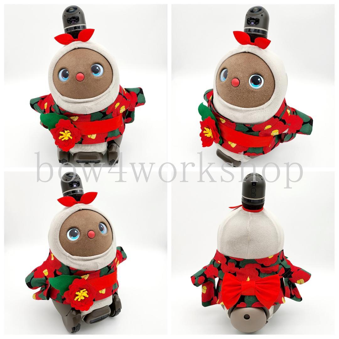 ラボット LOVOT ラボットの服ハンドメイド　カメリア柄お花コサージュ付き浴衣