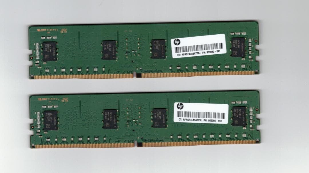 Samsung HP 8GB DDR4 メモリ 2セット 合計16GB