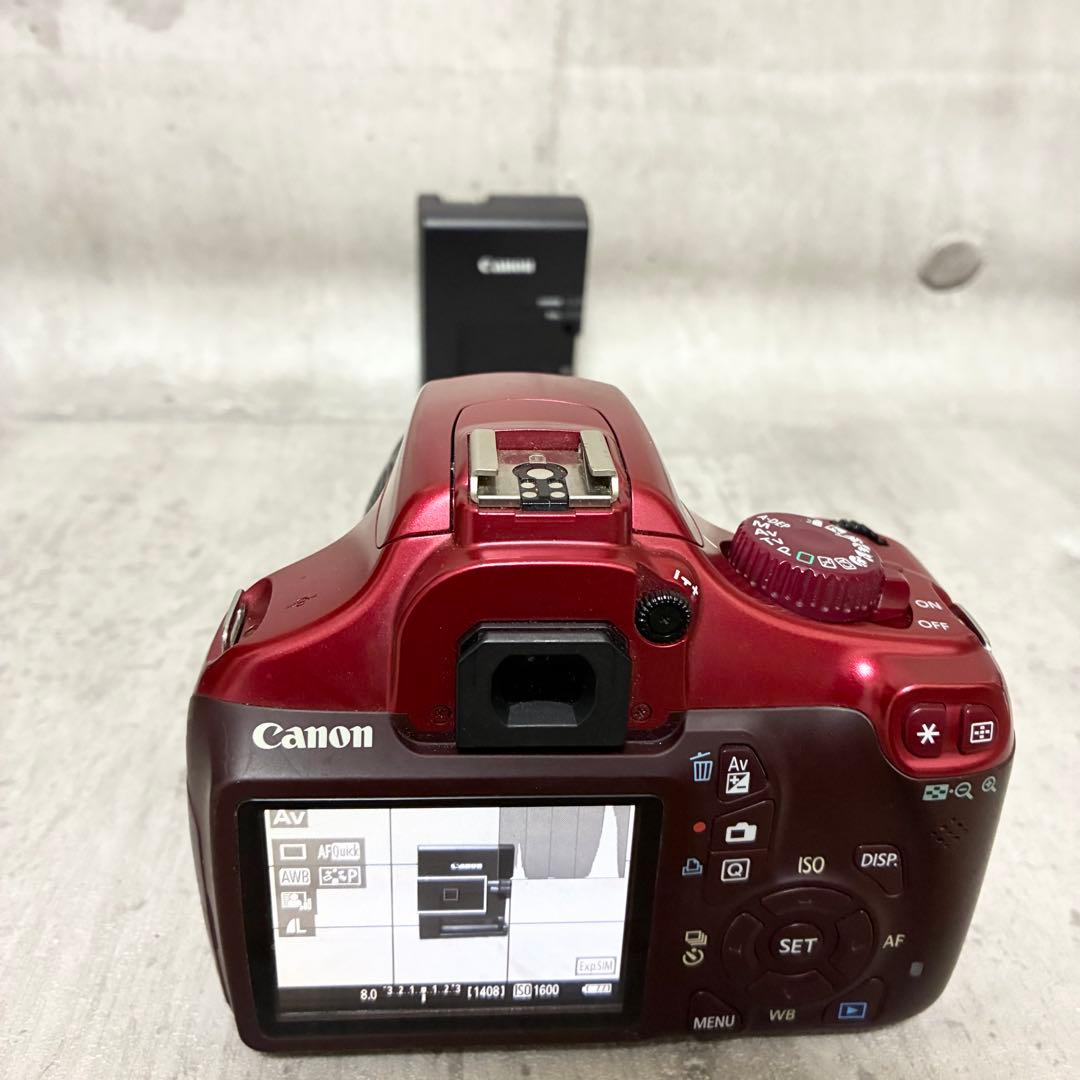 Canon Kiss X50 レンズキット スマホ転送 一眼レフカメラ レッド