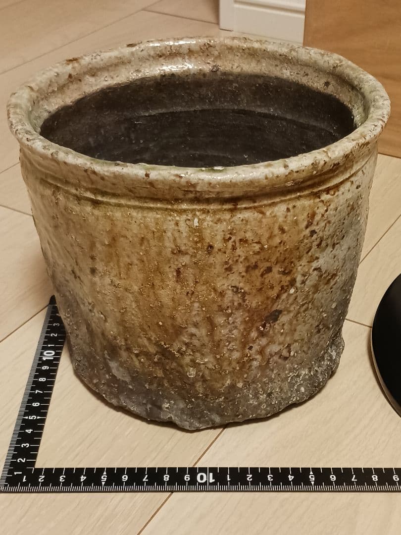 今井康人作 伊賀焼 水指 共箱　略歴付 茶道具