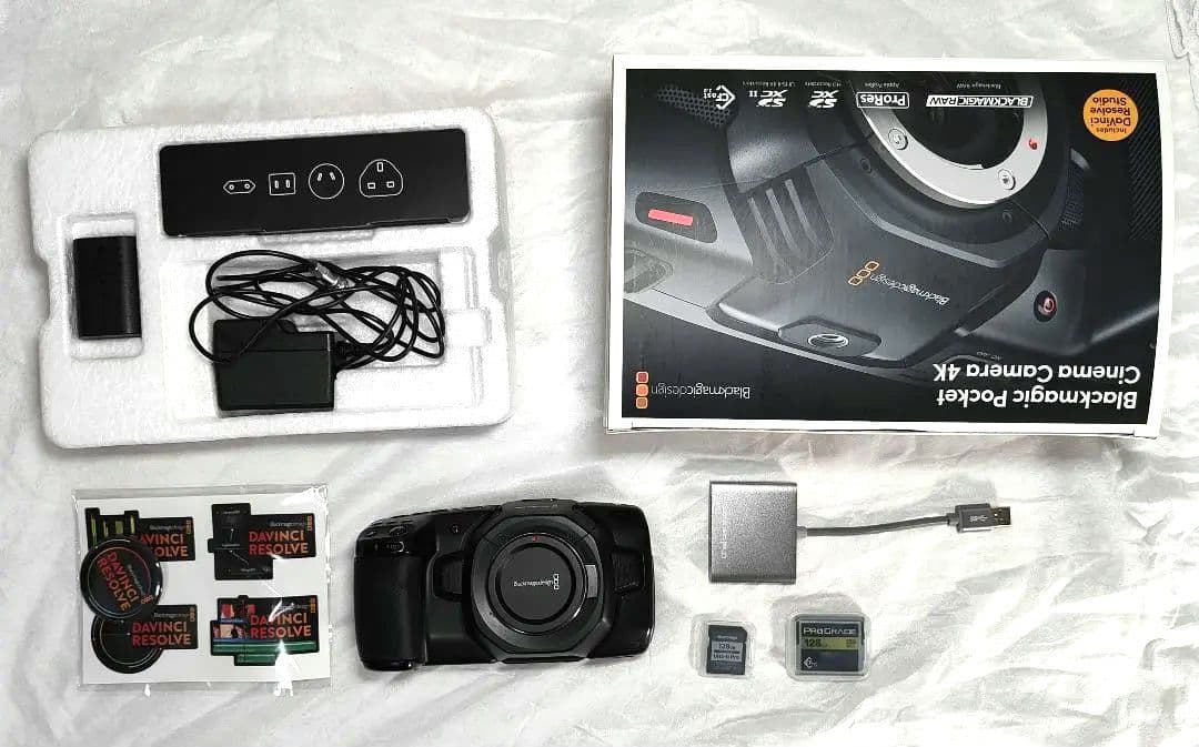 【三連休セール！】BMPCC4K、メモリーカード（128GB×2枚）、リグセット