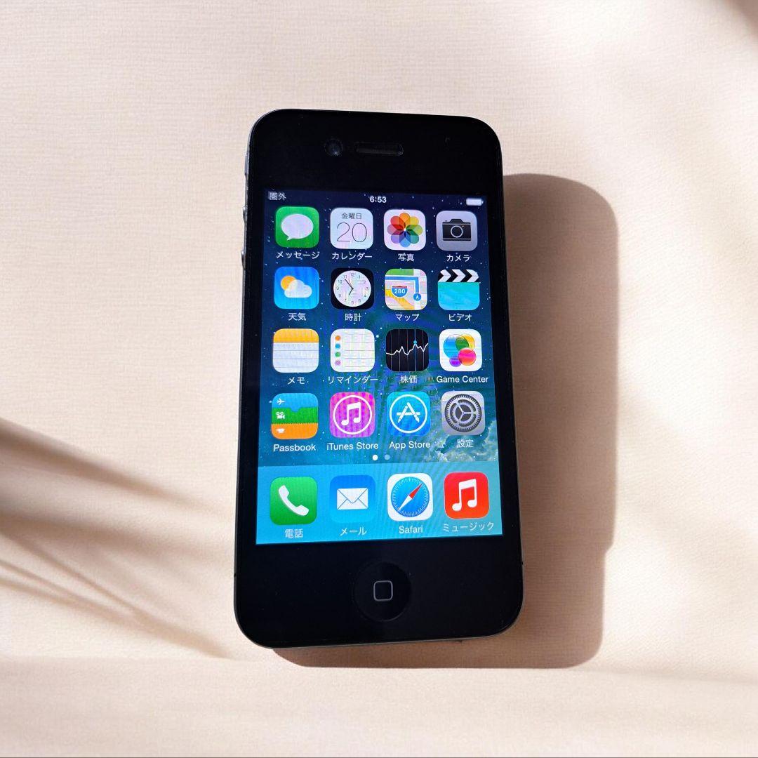 レア商品　Apple iPhone 4ブラック 本体　美品　初期化済