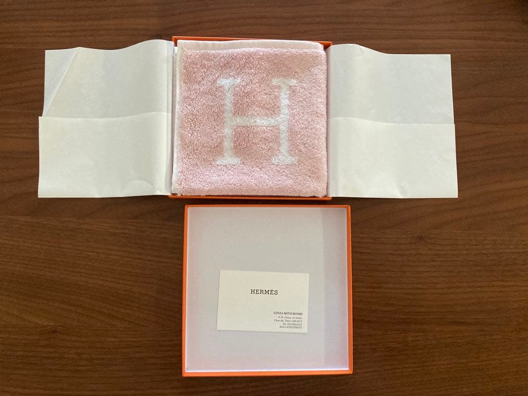 新品　エルメス　Hロゴ タオルハンカチ