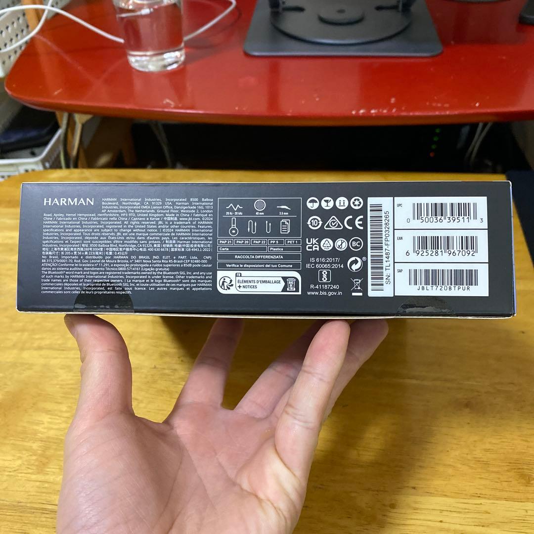 JBL TUNE 720BT ワイヤレスヘッドホン パープル