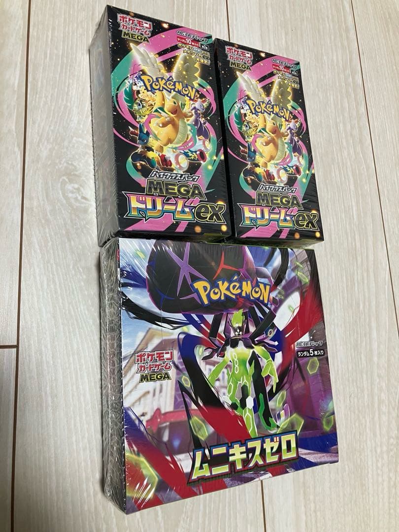 【ポケカ】新品・未開封・シュリンク付きメガドリームex2箱＋ムニキス1箱＋プロモ