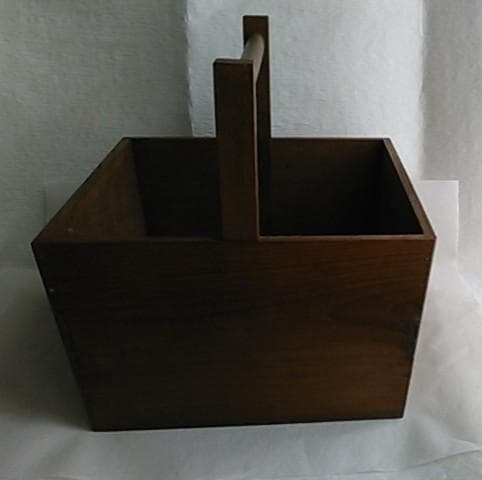 茶道具　箱炭斗　桑　水屋道具