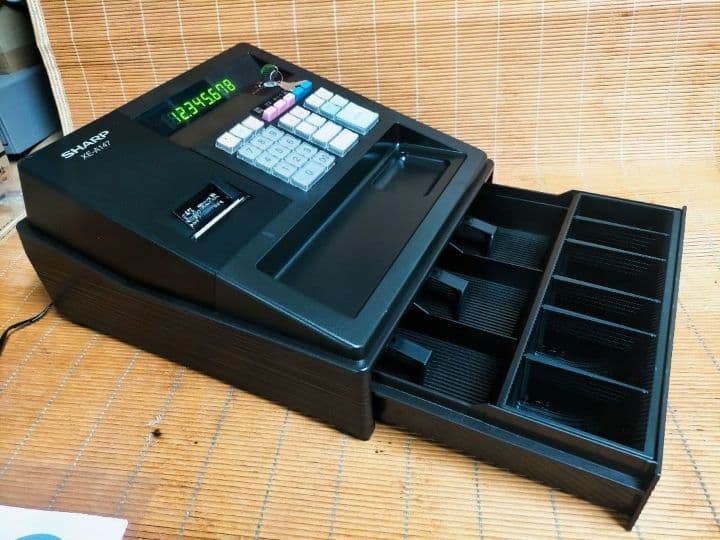 シャープレジスター　XE-A147　PC連携売上管理フル設定無料　989662