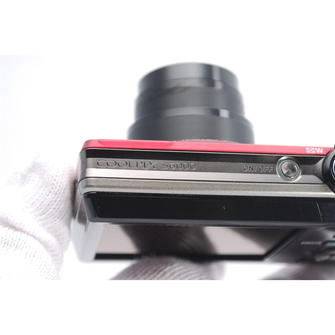 動作良好 実用品 Nikon COOLPIX S6000 レッド 7倍ズーム