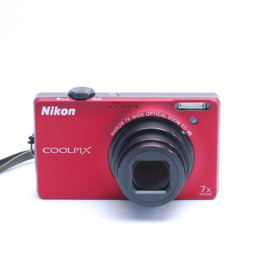 動作良好 実用品 Nikon COOLPIX S6000 レッド 7倍ズーム